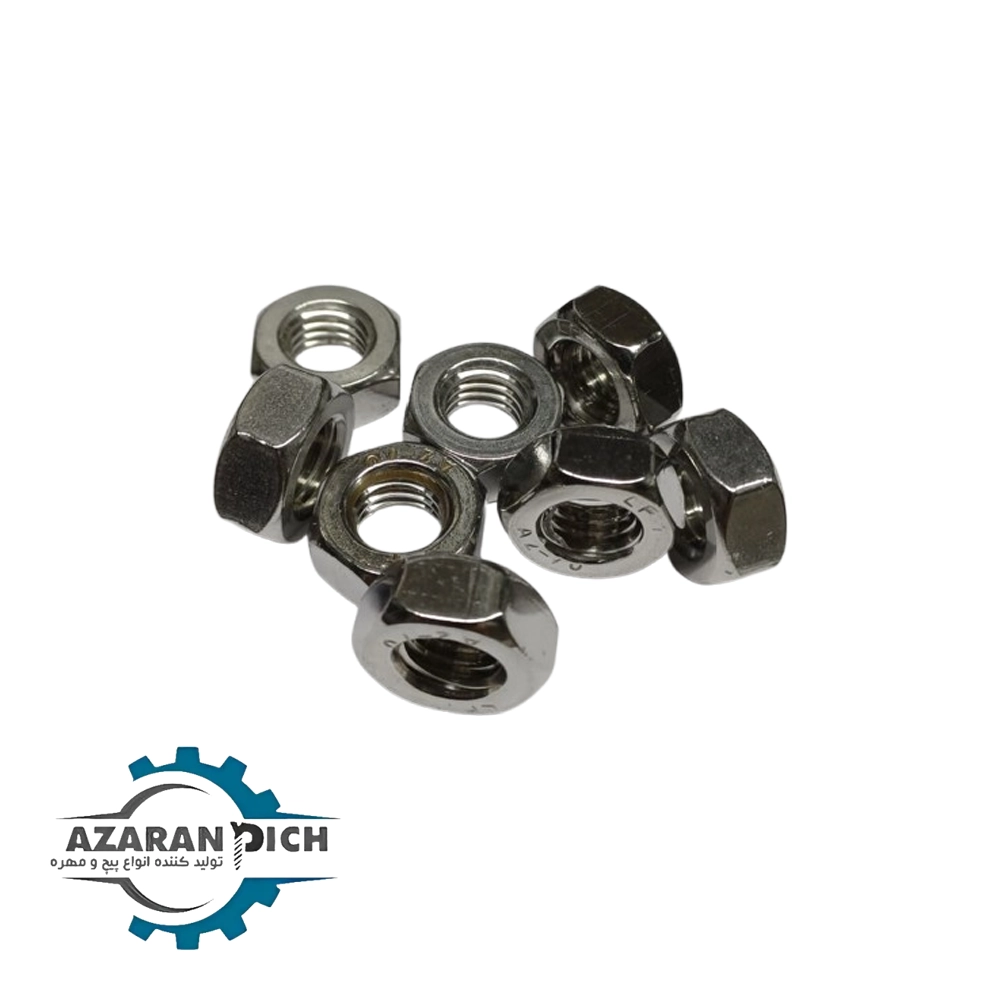 Steel hexagon nut مهره شیش گوش استیل